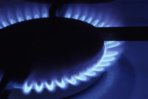 natural gas burning on a stove exothermic